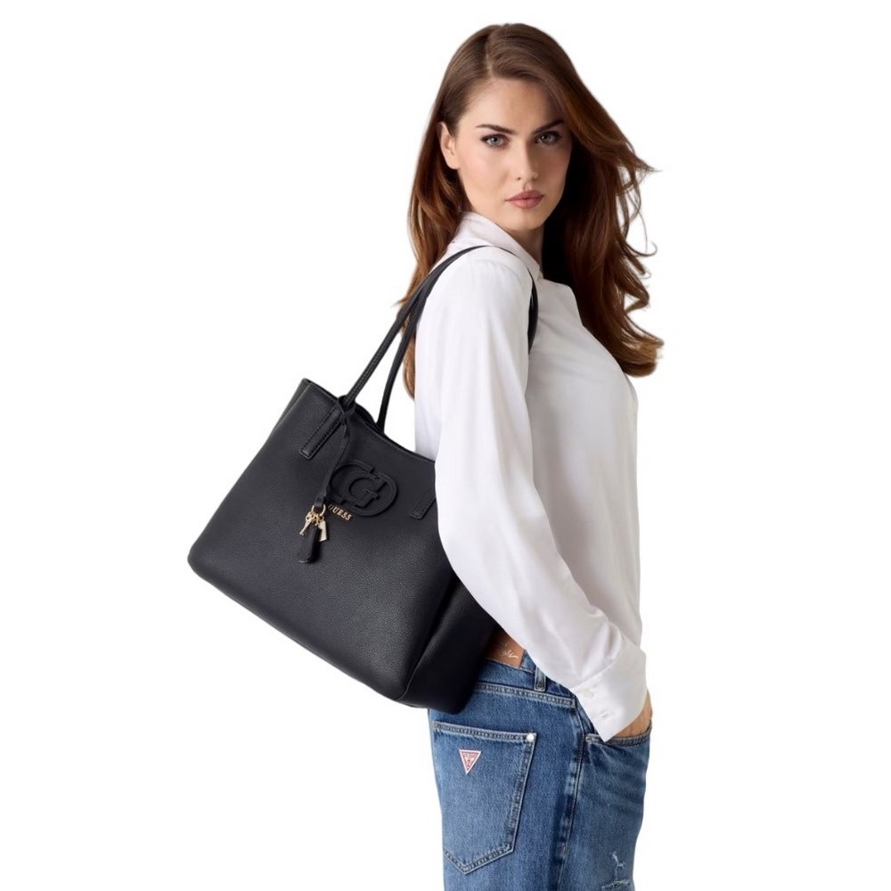 GUESS ISOLA MULTI COMP TOTE ΤΣΑΝΤΑ ΓΥΝΑΙΚΕΙΑ BLACK