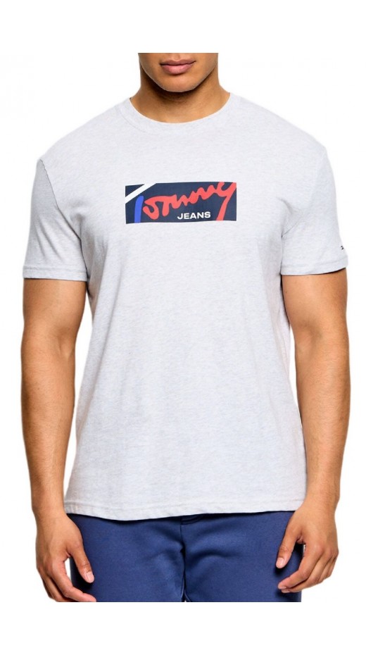 TOMMY JEANS REG SIGNATURE T-SHIRT ΜΠΛΟΥΖΑ ΑΝΔΡΙΚΗ GREY