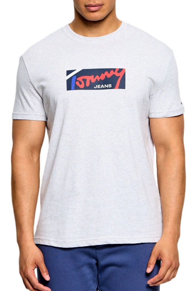 TOMMY JEANS REG SIGNATURE T-SHIRT ΜΠΛΟΥΖΑ ΑΝΔΡΙΚΗ GREY