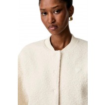 GUESS AZHA SHERPA BOMBER ΜΠΟΥΦΑΝ ΓΥΝΑΙΚΕΙΟ ECRU
