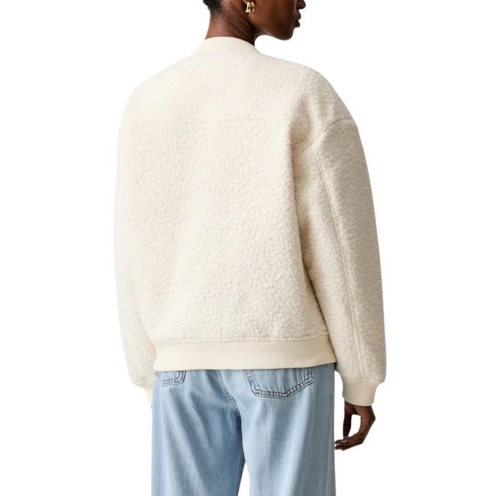 GUESS AZHA SHERPA BOMBER ΜΠΟΥΦΑΝ ΓΥΝΑΙΚΕΙΟ ECRU