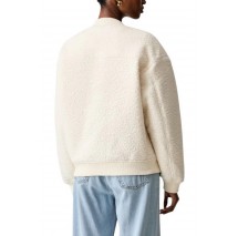 GUESS AZHA SHERPA BOMBER ΜΠΟΥΦΑΝ ΓΥΝΑΙΚΕΙΟ ECRU