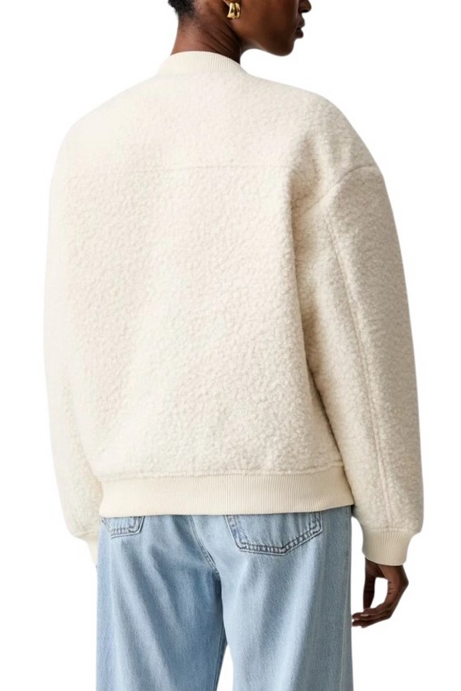 GUESS AZHA SHERPA BOMBER ΜΠΟΥΦΑΝ ΓΥΝΑΙΚΕΙΟ ECRU