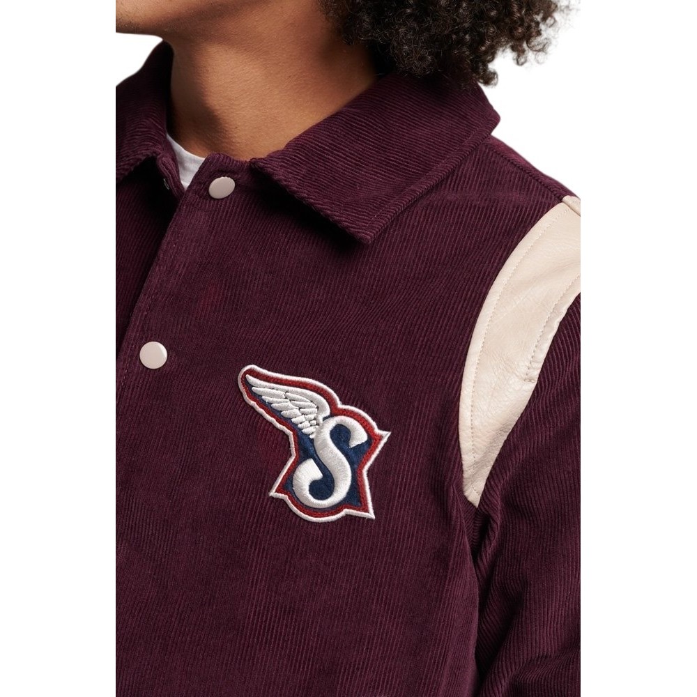 ΜΠΟΥΦΑΝ D2 VINTAGE VARSITY CORD BOMBER ΑΝΔΡΙΚΟ SYPERDRY PURPLE