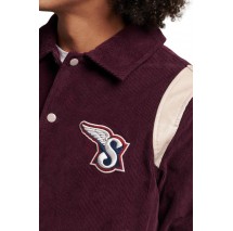 ΜΠΟΥΦΑΝ D2 VINTAGE VARSITY CORD BOMBER ΑΝΔΡΙΚΟ SYPERDRY PURPLE