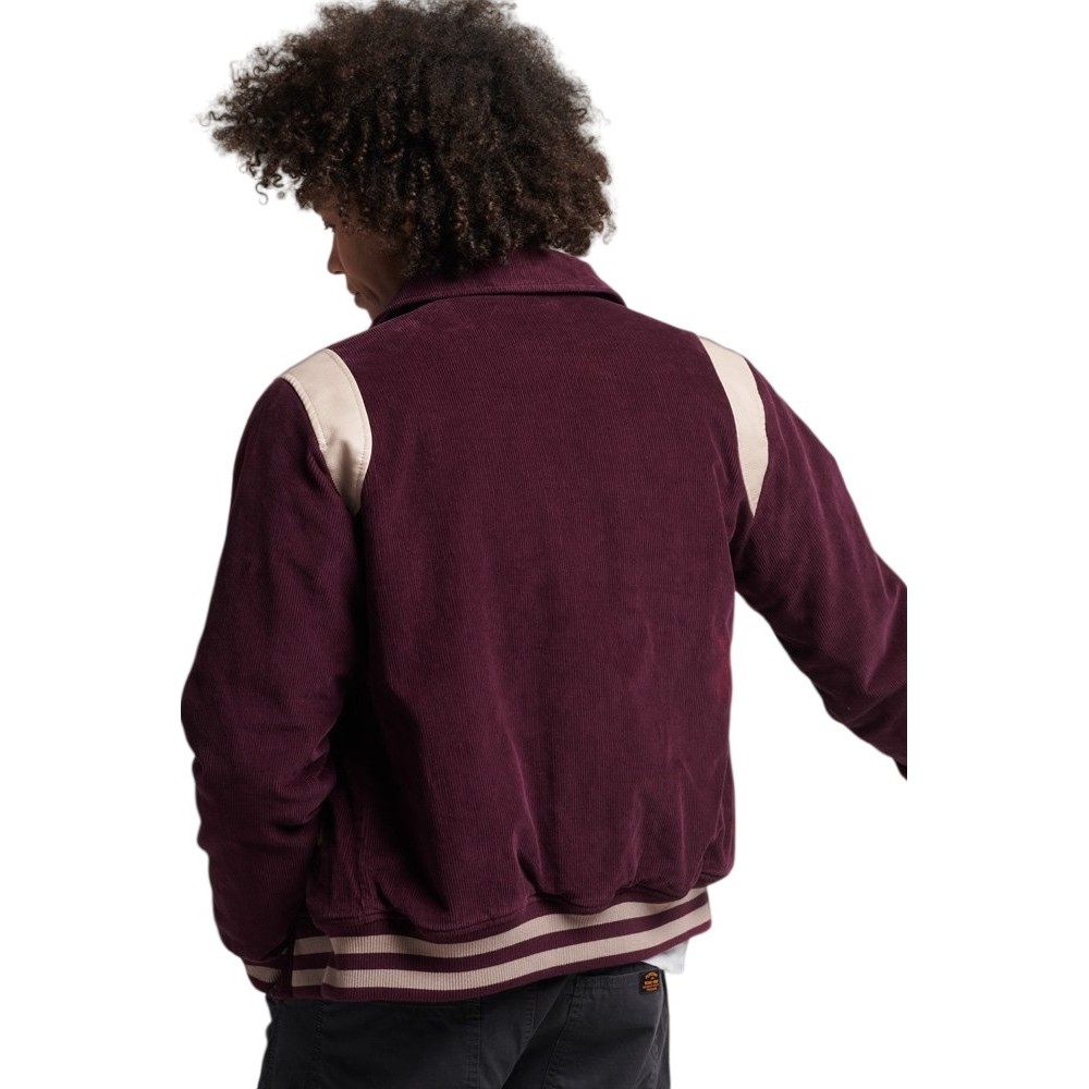 ΜΠΟΥΦΑΝ D2 VINTAGE VARSITY CORD BOMBER ΑΝΔΡΙΚΟ SYPERDRY PURPLE