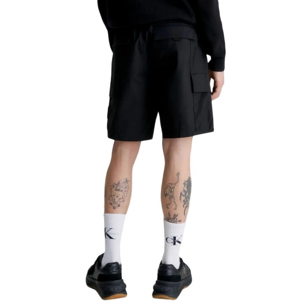 CALVIN KLEIN JEANS WASHED CARGO WOVEN SHORT ΒΕΡΜΟΥΔΑ ΑΝΔΡΙΚΗ BLACK