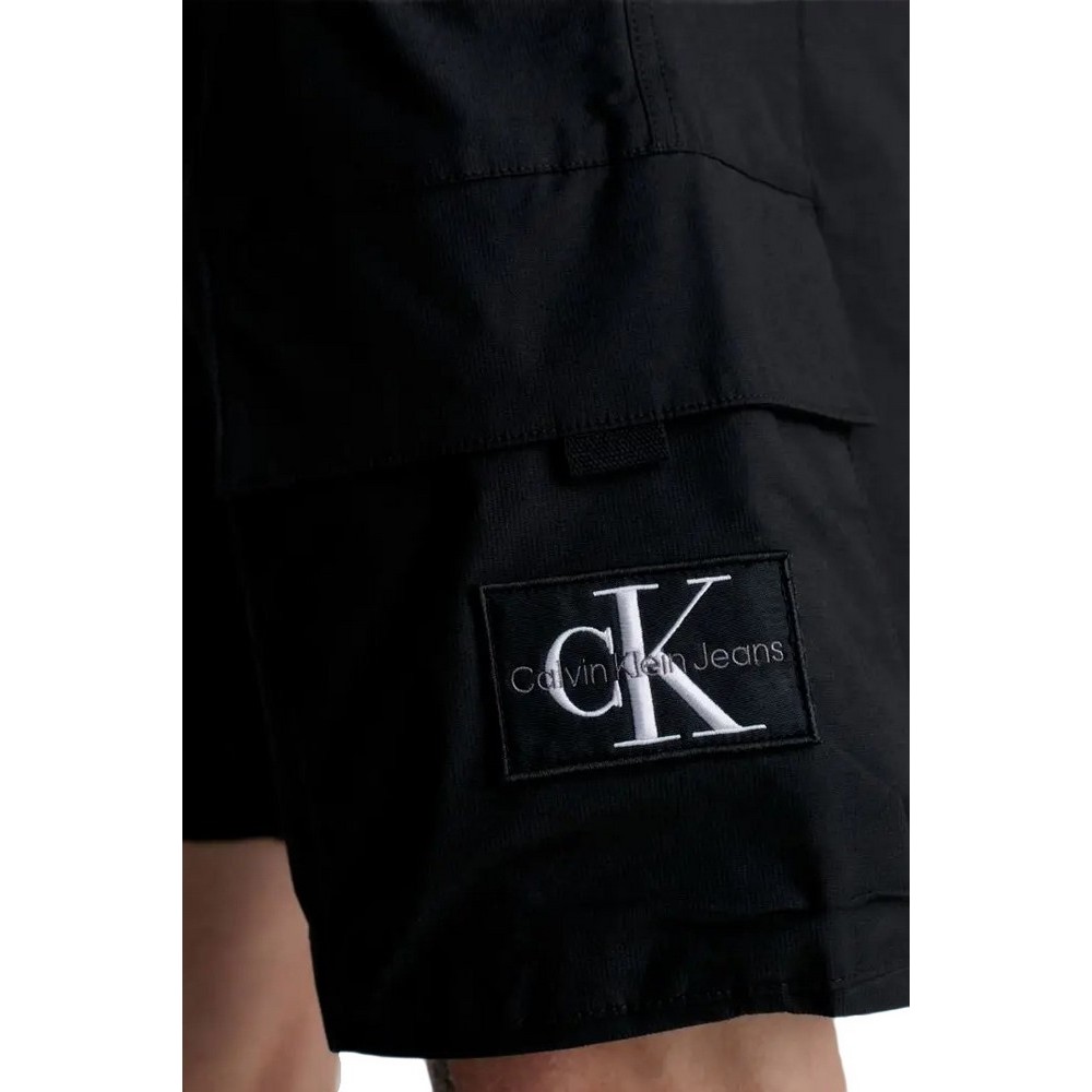 CALVIN KLEIN JEANS WASHED CARGO WOVEN SHORT ΒΕΡΜΟΥΔΑ ΑΝΔΡΙΚΗ BLACK