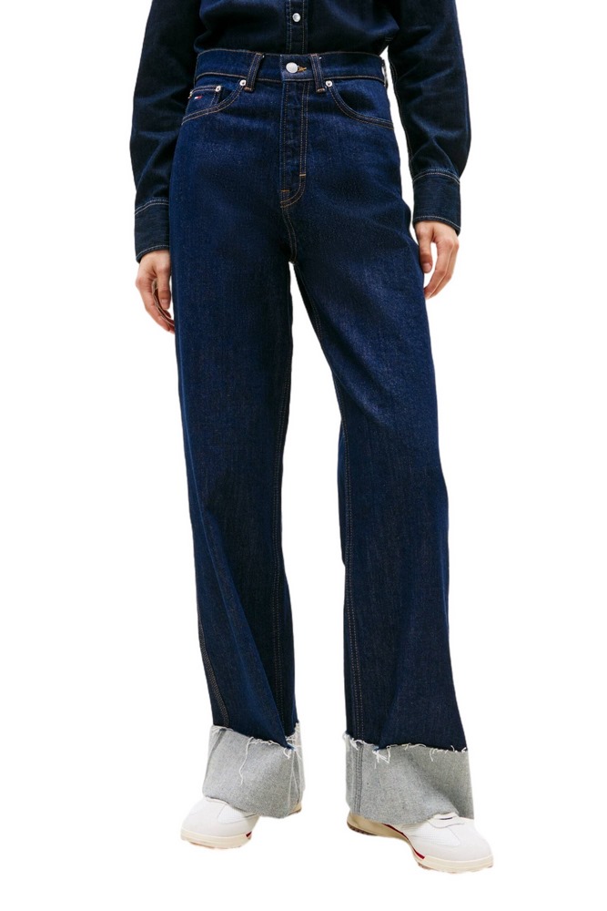 TOMMY JEANS CLAIRE HR WD TURN UP ΠΑΝΤΕΛΟΝΙ ΓΥΝΑΙΚΕΙΟ DENIM DARK