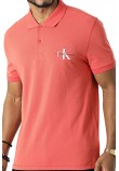 CALVIN KLEIN JEANS MONOGRAM LOGO POLO ΜΠΛΟΥΖΑ POLO ΑΝΔΡΙΚΗ ORANGE