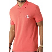 CALVIN KLEIN JEANS MONOGRAM LOGO POLO ΜΠΛΟΥΖΑ POLO ΑΝΔΡΙΚΗ ORANGE