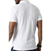 CALVIN KLEIN JEANS MONOGRAM LOGO POLO ΜΠΛΟΥΖΑ POLO ΑΝΔΡΙΚΗ WHITE