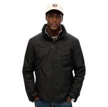 SUPERDRY D1 SDSW NON HOOD LOGO WINDBREAKER ΜΠΟΥΦΑΝ ΑΝΔΡΙΚΟ BLACK