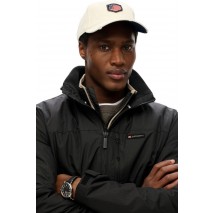 SUPERDRY D1 SDSW NON HOOD LOGO WINDBREAKER ΜΠΟΥΦΑΝ ΑΝΔΡΙΚΟ BLACK