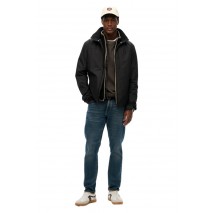 SUPERDRY D1 SDSW NON HOOD LOGO WINDBREAKER ΜΠΟΥΦΑΝ ΑΝΔΡΙΚΟ BLACK