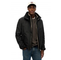 SUPERDRY D1 SDSW NON HOOD LOGO WINDBREAKER ΜΠΟΥΦΑΝ ΑΝΔΡΙΚΟ BLACK
