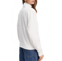 GUESS JEANS DARK HALF ZIP SWEAT ΦΟΥΤΕΡ ΓΥΝΑΙΚΕΙΟ WHITE