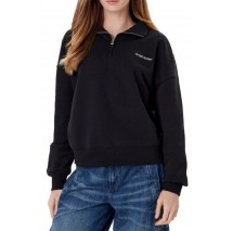 GUESS JEANS DARK HALF ZIP SWEAT ΦΟΥΤΕΡ ΓΥΝΑΙΚΕΙΟ BLACK