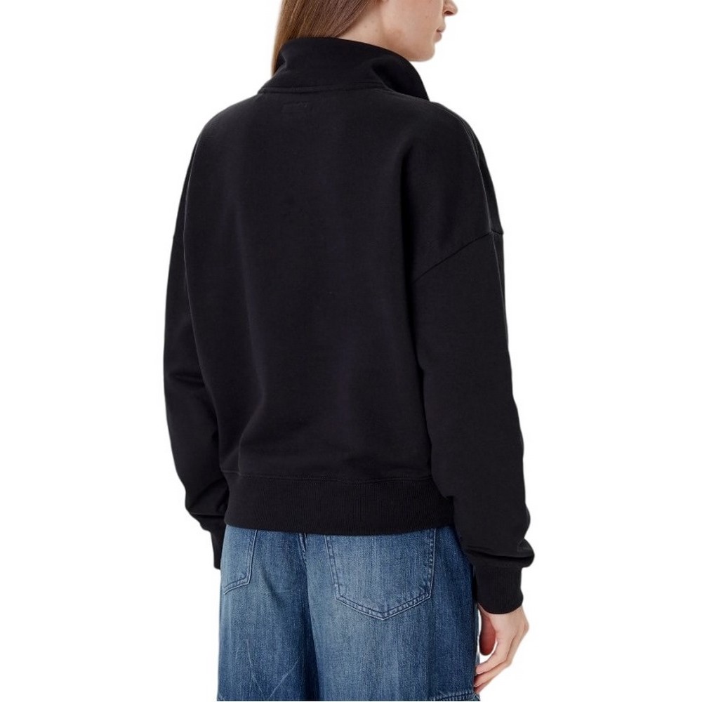 GUESS JEANS DARK HALF ZIP SWEAT ΦΟΥΤΕΡ ΓΥΝΑΙΚΕΙΟ BLACK