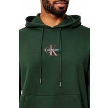 CALVIN KLEIN JEANS LS EU 350TERRY MICRO MONOLOGO HO ΜΠΛΟΥΖΑ ΦΟΥΤΕΡ ΑΝΔΡΙΚΗ GREEN