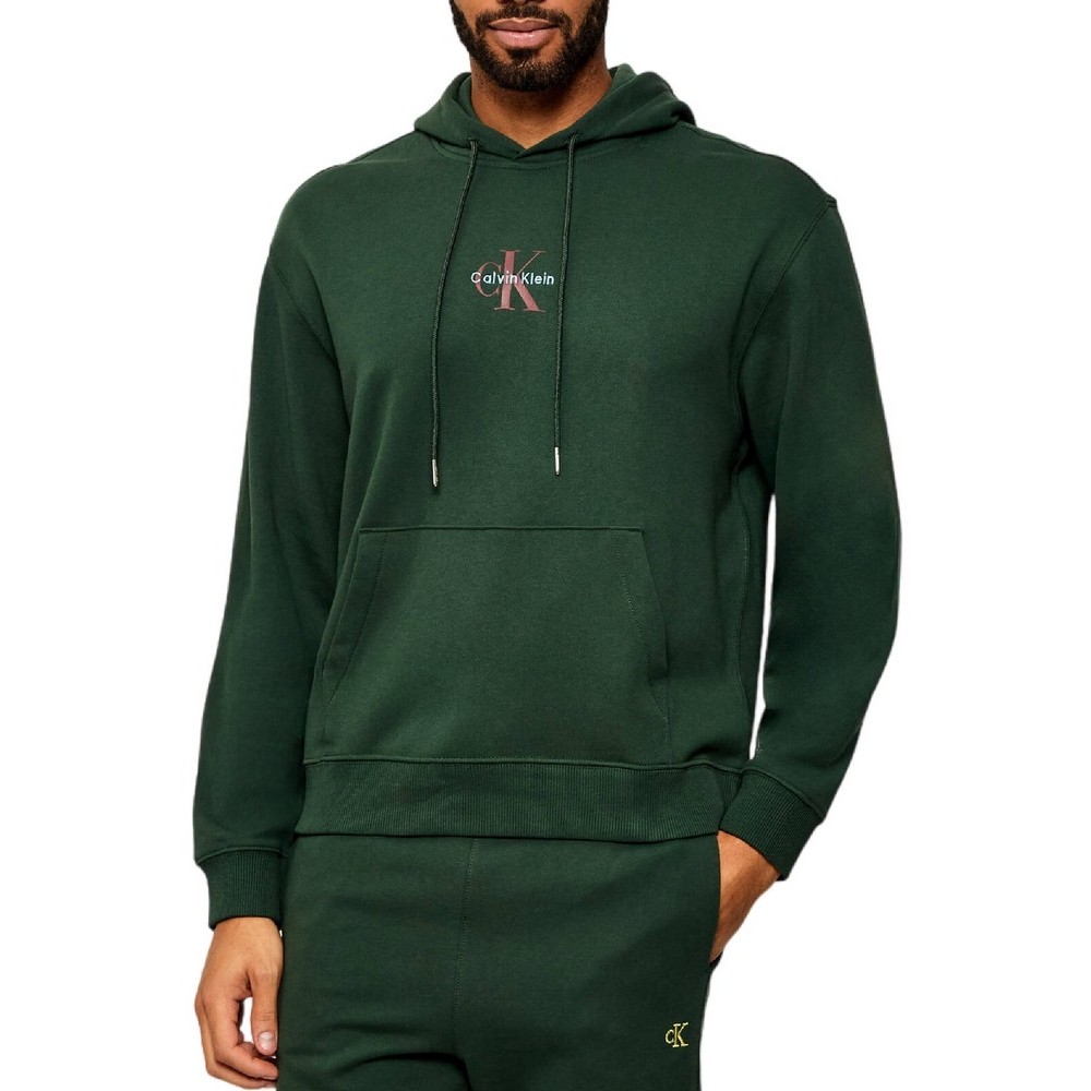 CALVIN KLEIN JEANS LS EU 350TERRY MICRO MONOLOGO HO ΜΠΛΟΥΖΑ ΦΟΥΤΕΡ ΑΝΔΡΙΚΗ GREEN