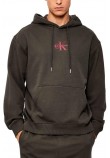CALVIN KLEIN JEANS LS EU 350TERRY MICRO MONOLOGO HO ΜΠΛΟΥΖΑ ΦΟΥΤΕΡ ΑΝΔΡΙΚΗ BROWN