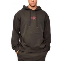 CALVIN KLEIN JEANS LS EU 350TERRY MICRO MONOLOGO HO ΜΠΛΟΥΖΑ ΦΟΥΤΕΡ ΑΝΔΡΙΚΗ BROWN
