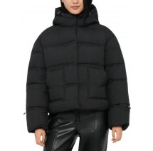 GUESS NEW DAISY CROP LOGO PUFFER ΜΠΟΥΦΑΝ ΓΥΝΑΙΚΕΙΟ BLACK