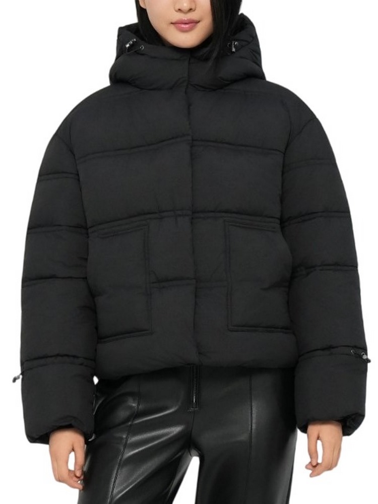 GUESS NEW DAISY CROP LOGO PUFFER ΜΠΟΥΦΑΝ ΓΥΝΑΙΚΕΙΟ BLACK