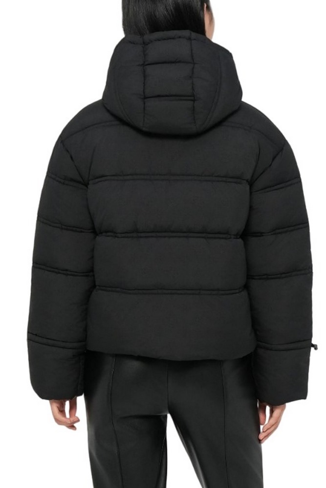 GUESS NEW DAISY CROP LOGO PUFFER ΜΠΟΥΦΑΝ ΓΥΝΑΙΚΕΙΟ BLACK