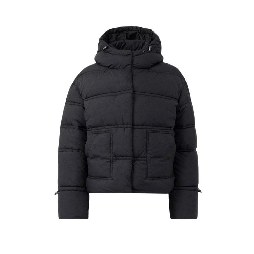 GUESS NEW DAISY CROP LOGO PUFFER ΜΠΟΥΦΑΝ ΓΥΝΑΙΚΕΙΟ BLACK