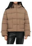 GUESS NEW DAISY CROP LOGO PUFFER ΜΠΟΥΦΑΝ ΓΥΝΑΙΚΕΙΟ BEIGE