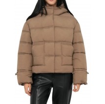 GUESS NEW DAISY CROP LOGO PUFFER ΜΠΟΥΦΑΝ ΓΥΝΑΙΚΕΙΟ BEIGE