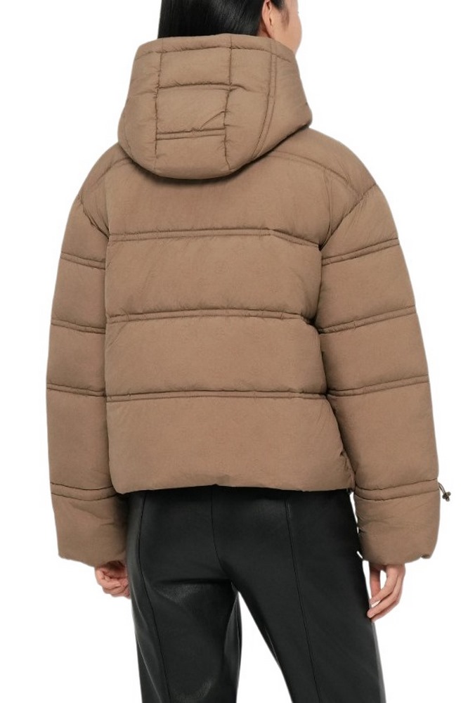 GUESS NEW DAISY CROP LOGO PUFFER ΜΠΟΥΦΑΝ ΓΥΝΑΙΚΕΙΟ BEIGE