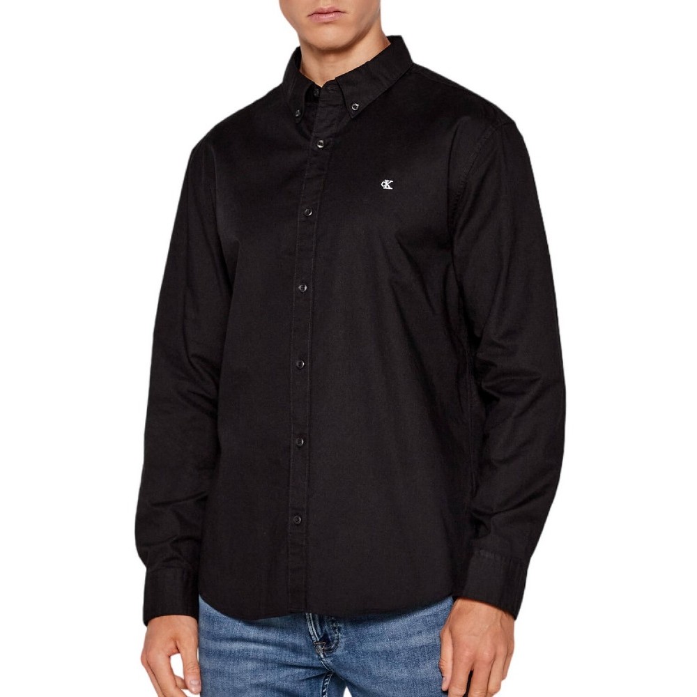 CALVIN KLEIN JEANS LS SOLID OXFORD CLASSIC SHIRT ΠΟΥΚΑΜΙΣΟ ΑΝΔΡΙΚΟ BLACK