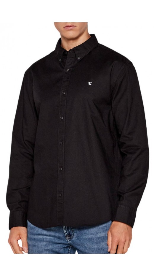 CALVIN KLEIN JEANS LS SOLID OXFORD CLASSIC SHIRT ΠΟΥΚΑΜΙΣΟ ΑΝΔΡΙΚΟ BLACK