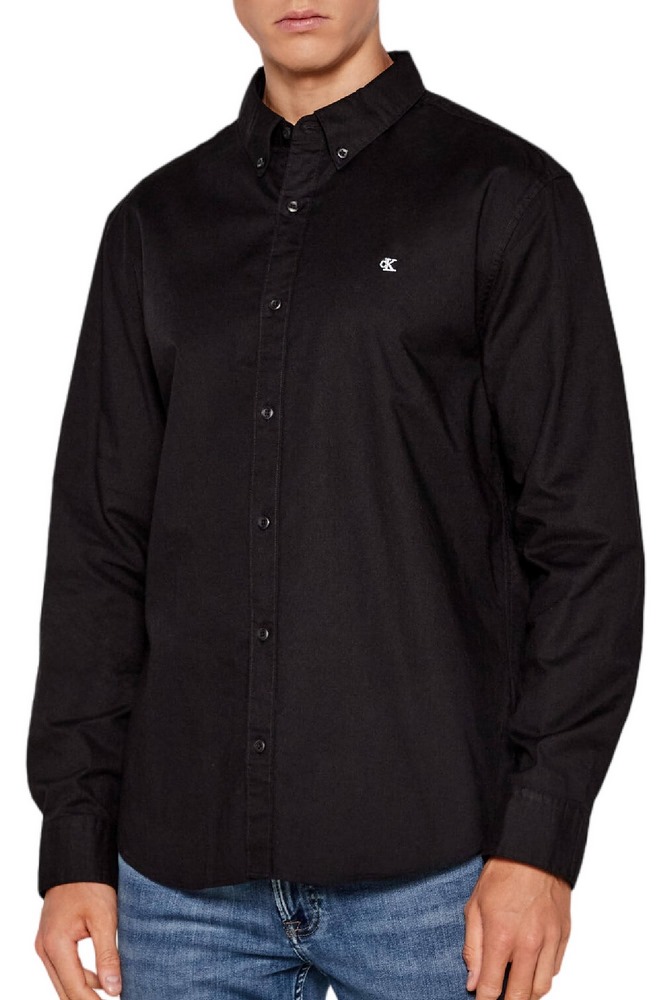 CALVIN KLEIN JEANS LS SOLID OXFORD CLASSIC SHIRT ΠΟΥΚΑΜΙΣΟ ΑΝΔΡΙΚΟ BLACK