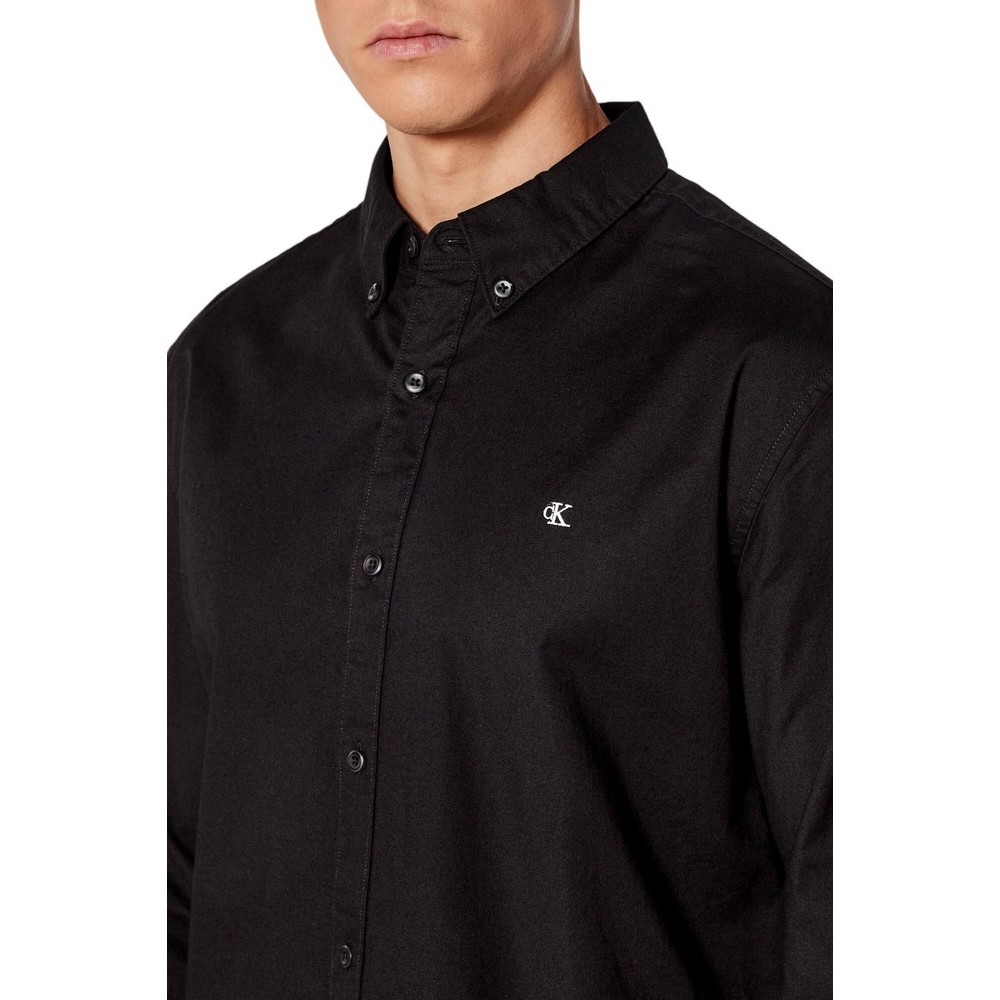 CALVIN KLEIN JEANS LS SOLID OXFORD CLASSIC SHIRT ΠΟΥΚΑΜΙΣΟ ΑΝΔΡΙΚΟ BLACK