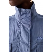 TOMMY JEANS STAND COLLAR WINDBREAKER ΜΠΟΥΦΑΝ ΓΥΝΑΙΚΕΙΟ BLUE
