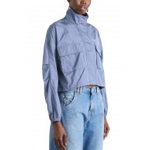 TOMMY JEANS STAND COLLAR WINDBREAKER ΜΠΟΥΦΑΝ ΓΥΝΑΙΚΕΙΟ BLUE