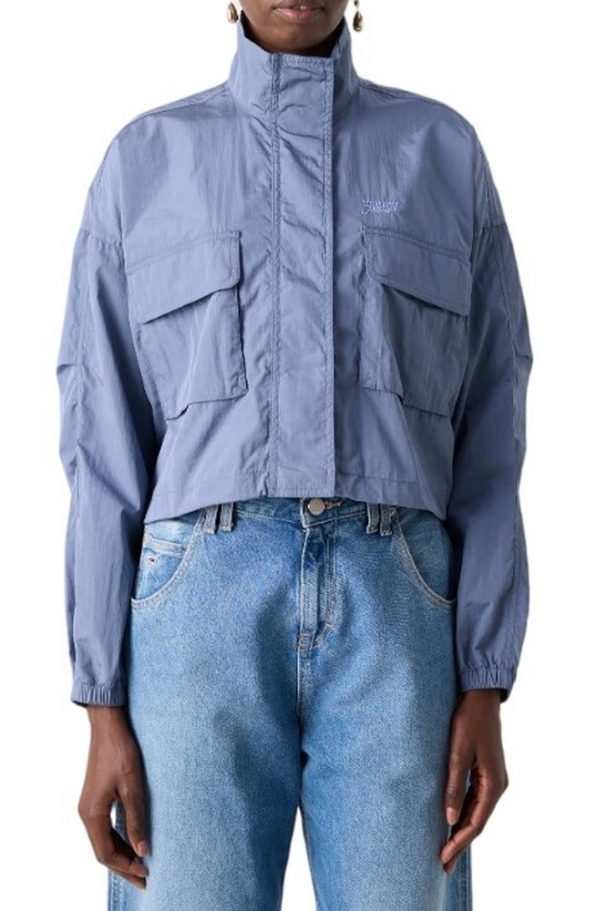 TOMMY JEANS STAND COLLAR WINDBREAKER ΜΠΟΥΦΑΝ ΓΥΝΑΙΚΕΙΟ BLUE