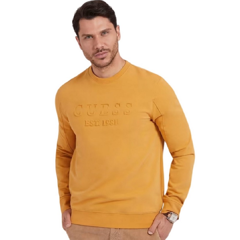 ΜΠΛΟΥΖΑ ΦΟΥΤΕΡ BEAU CN ΑΝΔΡΙΚΗ GUESS MUSTARD