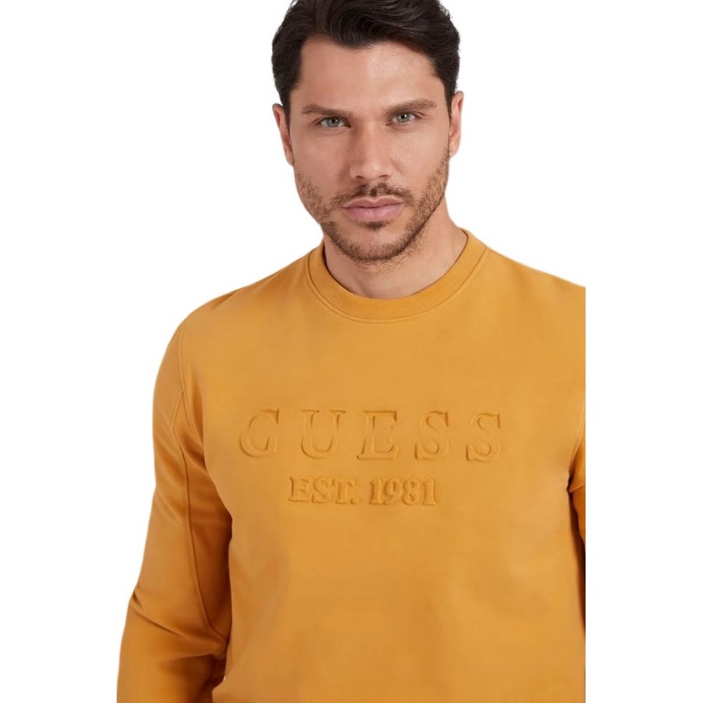 ΜΠΛΟΥΖΑ ΦΟΥΤΕΡ BEAU CN ΑΝΔΡΙΚΗ GUESS MUSTARD
