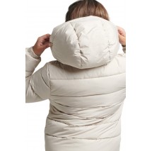 SUPERDRY ΜΠΟΥΦΑΝ HOODED SPIRIT SPORTS PUFFER ΓΥΝΑΙΚΕΙΟ ECRU
