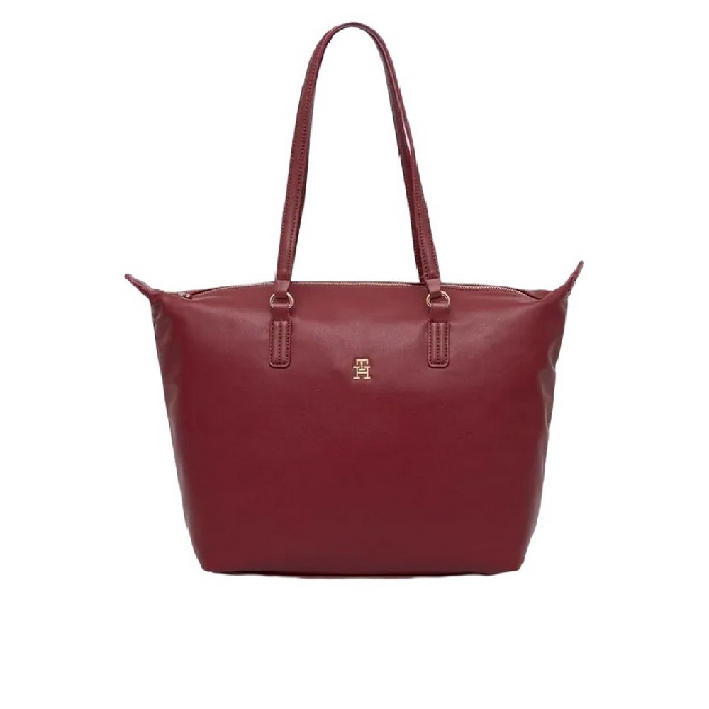 TOMMY HILFIGER POPPY PLUS TOTE ΤΣΑΝΤΑ ΓΥΝΑΙΚΕΙΑ BORDEAUX
