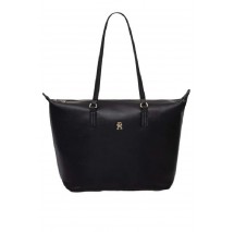 TOMMY HILFIGER POPPY PLUS TOTE ΤΣΑΝΤΑ ΓΥΝΑΙΚΕΙΑ BLACK