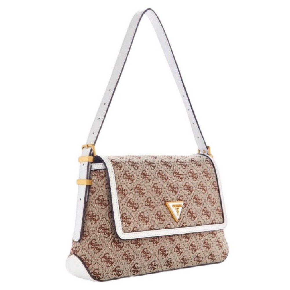 GUESS DESIDERIA FLAP SHOULDER BAG ΤΣΑΝΤΑ ΓΥΝΑΙΚΕΙΑ BEIGE