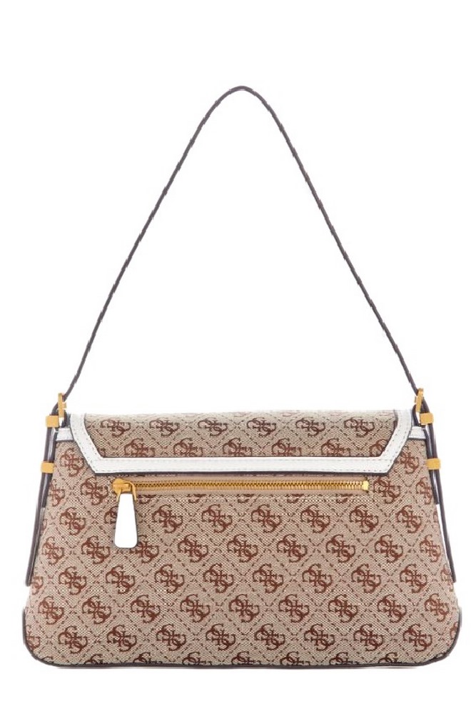 GUESS DESIDERIA FLAP SHOULDER BAG ΤΣΑΝΤΑ ΓΥΝΑΙΚΕΙΑ BEIGE