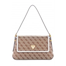 GUESS DESIDERIA FLAP SHOULDER BAG ΤΣΑΝΤΑ ΓΥΝΑΙΚΕΙΑ BEIGE