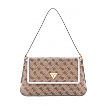 GUESS DESIDERIA FLAP SHOULDER BAG ΤΣΑΝΤΑ ΓΥΝΑΙΚΕΙΑ BEIGE